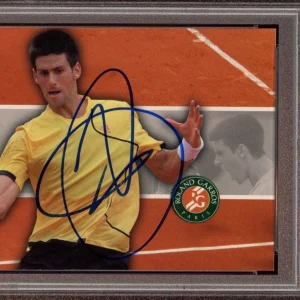 2008 Ace Authentic Novak Djokovic Match Point French Open Card Psa GEM 10 AUTO
