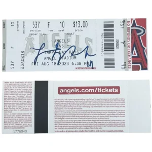 Logan O’Hoppe Signed Autographed 2023 Rookie Season Full Ticket Stub LA Angels