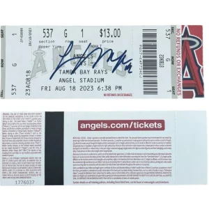 Logan O’Hoppe Signed Autographed 2023 Rookie Season Full Ticket Stub LA Angels