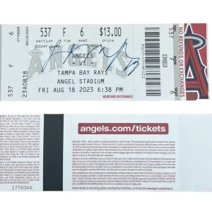 Logan O’Hoppe Signed Autographed 2023 Rookie Season Full Ticket Stub LA Angels