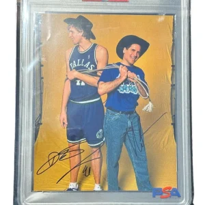 Dirk Nowitzki & Mark Cuban Signed 8x10 Psa Encapsulated GEM MT 10 AUTO Mavericks