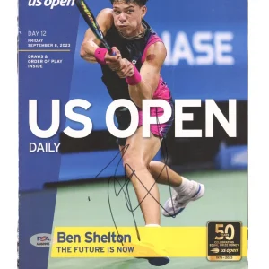 Ben Shelton Signed 2023 US OPEN Championships Daily Program Magazine PSA AUTO