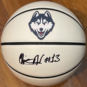 Christyn Williams Signed Auto UConn Huskies White Panel Logo Basketball JSA
