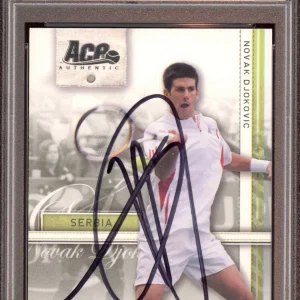 2007 Ace Authentic #16 Novak Djokovic Straight Sets Rookie Card Psa MINT 9 AUTO
