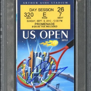 Andy Murray Signed 2012 US OPEN Mens Final Ticket Stub Auto Psa/Dna Champion
