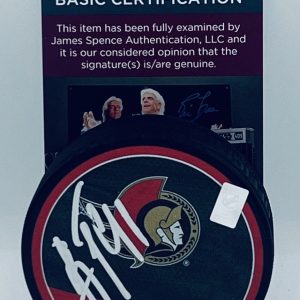 Vladimir Tarasenko signed Ottawa Senators Reverse Retro Puck autographed JSA COA