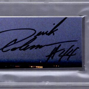 DERRICK COLEMAN HAND SIGNED CUT SIGNATURE     SYRACUSE BASKETBALL    PSA SLABBED