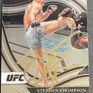 Stephen Thompson Signed 2021 Select UFC Fighter Auto On Card Beckett Coa