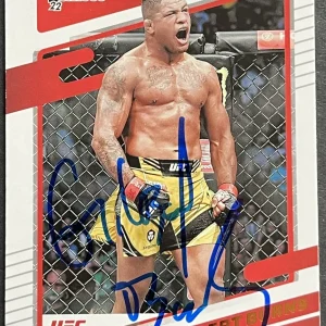 Gilbert Burns Signed Autographed 2022 Donruss UFC Base Card Beckett Coa