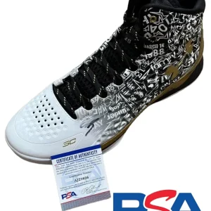 Stephen Curry Signed Autographed 2014-15 Gold MVP Shoe Psa/Dna Size 13 Warriors