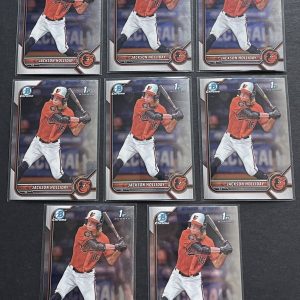 (8) 2022 Bowman Draft Chrome Jackson Holliday BDC #168 Orioles Lot 1st