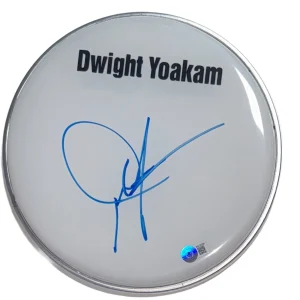Dwight Yoakam Signed Autograph 10" Drumhead Country Star Fast As You Beckett COA