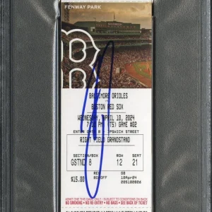 Jackson Holliday Signed MLB DEBUT Ticket Stub 4/10/2024 Psa GEM MINT 10/AUTO 10