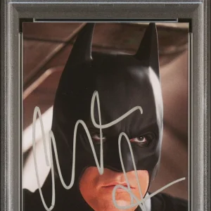 2005 Topps Christian Bale Signed Batman Begins Rookie Card Psa 8/MINT 9 AUTO RC