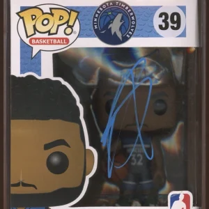 Karl-Anthony Towns Signed Funko Pop Auto #39 Psa/Dna Encapsulated Timberwolves