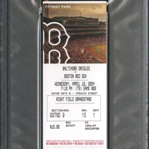 Jackson Holliday MLB DEBUT Full Ticket Stub 4/10/2024 Psa GEM MINT 10 Orioles