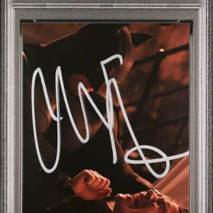 2005 Topps #60 Christian Bale Signed Batman Begins Rookie Card Auto Psa NM-MT 8