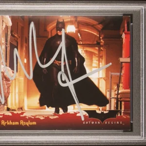 Christian Bale Signed 2005 Topps #58 Batman Begins Rookie Card Auto Psa/Dna Dual