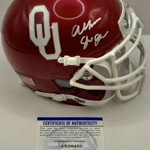 Austin Stogner Signed Autographed Oklahoma Sooners Mini Helmet Boomer PSA/DNA