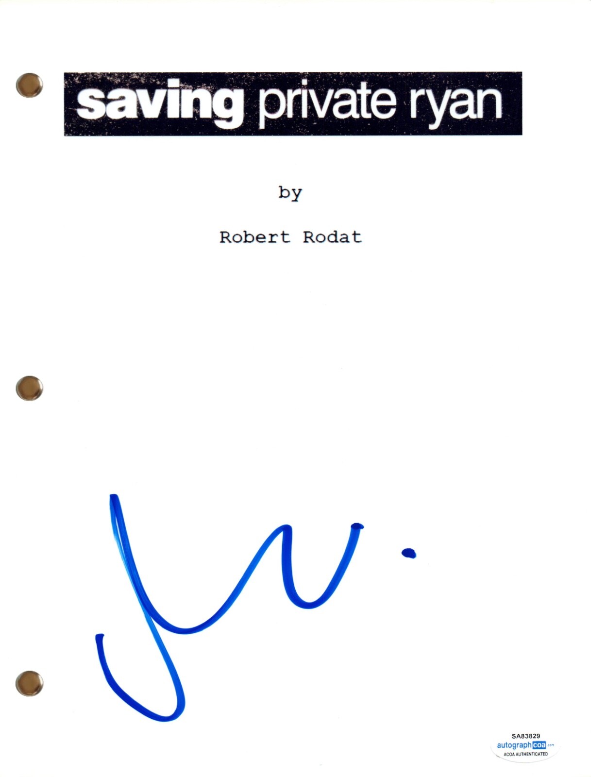 Matt Damon SAVING PRIVATE RYAN Signed Autograph Movie Script Screenplay ...