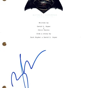 Zack Snyder Signed Autograph Batman v Superman Full Movie Script Beckett COA
