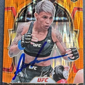 Amanda Lemos Signed 2023 Select Orange Flash UFC Rookie Card Beckett COA