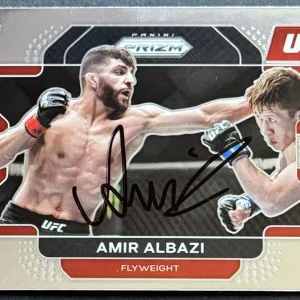 Amir Albazi 2022 Signed Prizm UFC Rookie Card Beckett COA