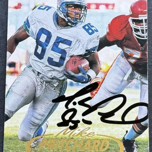 Mike Pritchard Signed Auto 1998 Fleer Tradition Card Beckett COA Seahawks