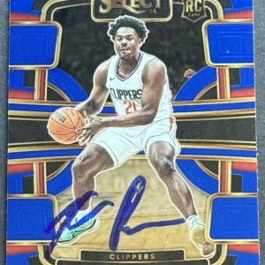 Kobe Brown Signed Auto 2023-2024 Select Rookie Card Beckett COA Clippers