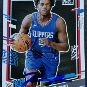 Kobe Brown Signed Auto 2023-2024 Donruss Rookie Card Beckett COA Clippers