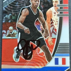 Theo Maleldon Signed 2020-2021 Prizm Red White Blue Rookie Card Beckett COA