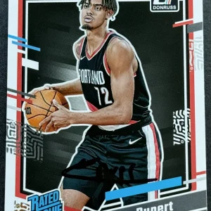 Rayan Rupert Signed Auto 2023-2024 Donruss Rookie Card Blazers Beckett COA