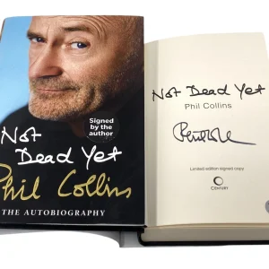 Phil Collins Signed Autograph NOT DEAD YET Book 1st Edition Genesis Beckett COA