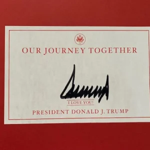 DONALD TRUMP HAND SIGNED OUR JOURNEY TOGETHER BOOK RARE FULL JSA LETTER