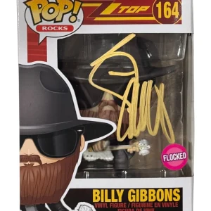 Billy Gibbons ZZ TOP Signed Funko Pop Rocks 164 Autograph Figure Beckett BAS COA
