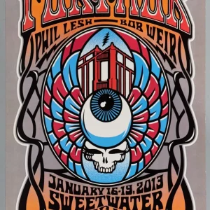 Grateful Dead Bob Weir Signed Further Concert Poster 12x18 Autograph PSA/DNA COA