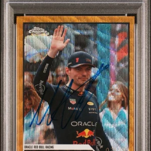 2023 Topps Chrome F1 #3 Max Verstappen Gold Wave Refractor Auto /50 Psa/Dna Dual