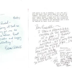 CARTOONIST LOT OF 3 HAND SIGNED+HAND WRITTEN NOTES+COA     DENNIS MENACE+PICKLES