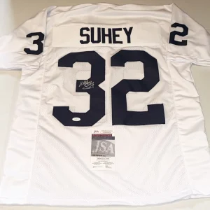 Matt Suhey Penn State Nittany Lions signed White Custom jersey JSA Witnessed