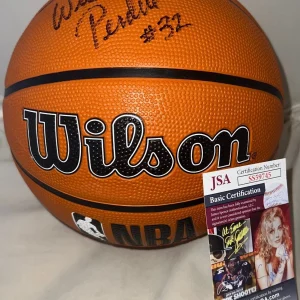 Will Perdue Chicago Bulls signed NBA Basketball Ball autographed JSA