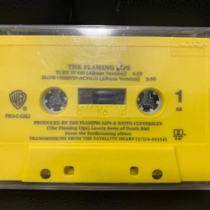 FLAMING LIPS VINTAGE+RARE PROMOTIONAL TURN IT ON YELLOW CASSETTE TAPE     1993