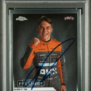 2023 Topps Chrome F1 #195 Oscar Piastri Signed Rookie Card Auto Psa MINT 9/GM 10