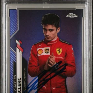 2020 Topps Chrome F1 #4 Charles Leclerc Purple Ref Rookie /399 Psa GEM 10 AUTO