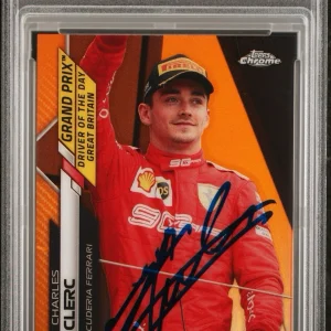 2020 Topps Chrome F1 #163 Charles Leclerc Orange Ref Rookie /25 Psa GEM 10 AUTO