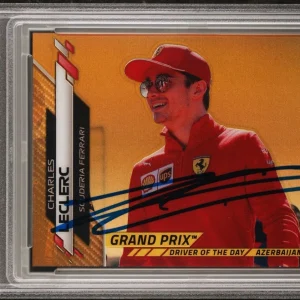 2020 Topps Chrome F1 #157 Charles Leclerc Gold Ref Rookie /50 Psa GEM MT 10 AUTO