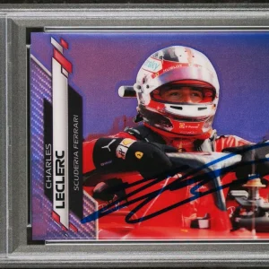 2020 Topps Chrome F1 #177 Charles Leclerc Purple Ref Rookie /399 Psa GEM 10 AUTO
