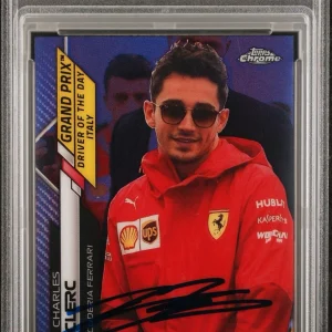 2020 Topps Chrome F1 #167 Charles Leclerc Purple Ref Rookie /399 Psa GEM 10 AUTO