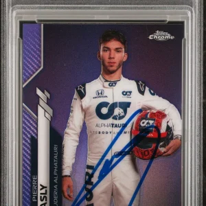 2020 Topps Chrome F1 #11 Pierre Gasly Purple Ref Rookie /399 Psa GEM MT 10 AUTO