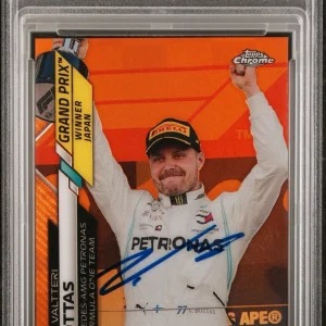 2020 Topps Chrome F1 #149 Valtteri Bottas Orange Ref Rookie /25 Psa GEM 10 AUTO