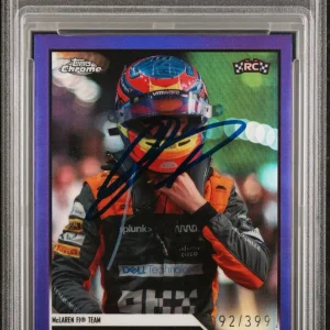 2023 Topps Chrome F1 #41 Oscar Piastri Purple Ref Rookie /399 Psa GEM 10 AUTO RC